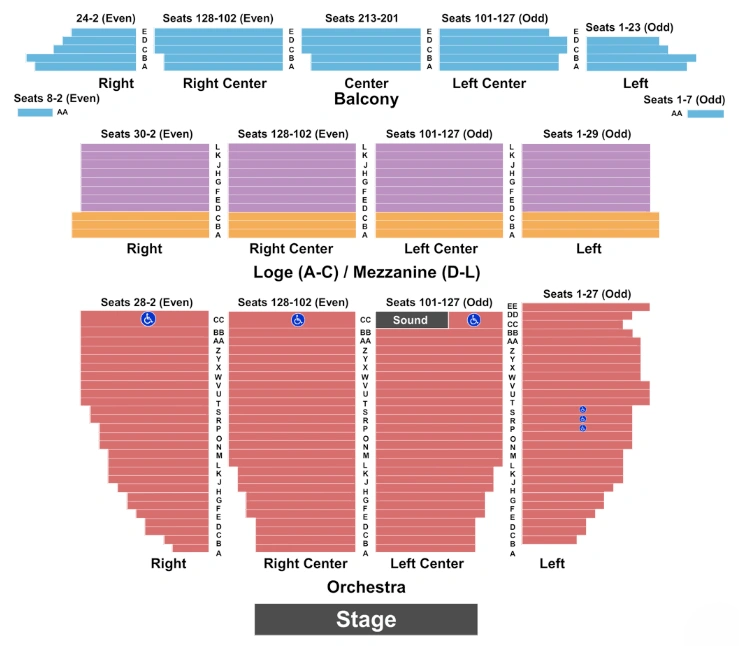 Orpheum Theatre San Francisco Seating Chart